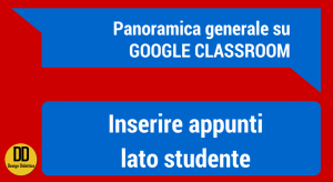 classroom inserire appunti